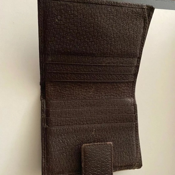 Authentic Gucci Wallet Brown Canvas and Leather - Picture 3 of 8